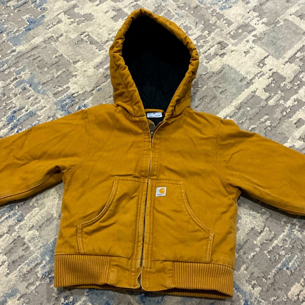 Carhartt Kids Hooded Jacket in Carhartt Brown